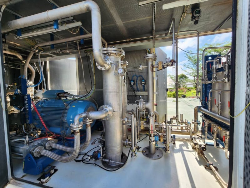 DSN biogas upgrading project facility in Kalimantan Timur, Indonesia - Pioneering biogas-to-biomethane projects with membrane technology.