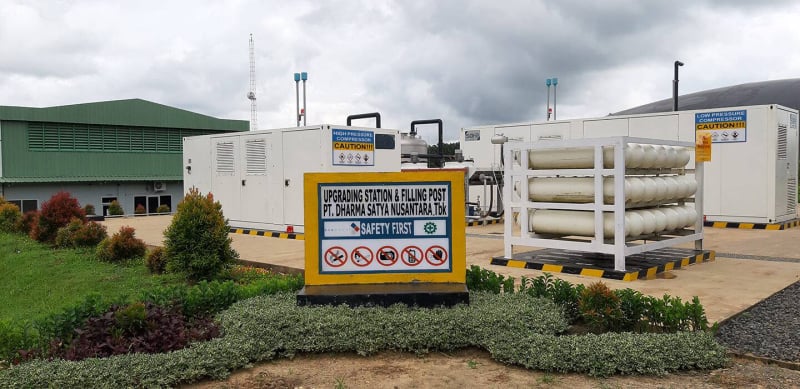 DSN biogas upgrading project facility in Kalimantan Timur, Indonesia - Pioneering biogas-to-biomethane projects with membrane technology.